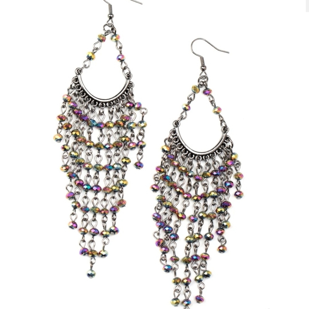 🦚 Papparazi Oil Spill Metro Confetti Multi Earrin